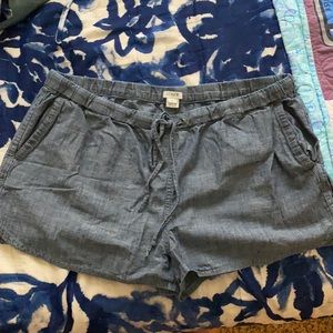 JCrew chambray tie shorts